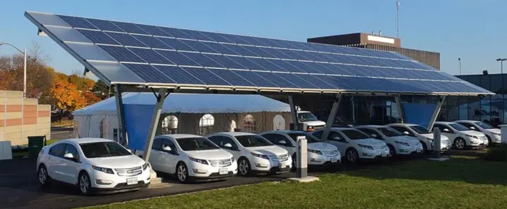 EVs under Solar canopy