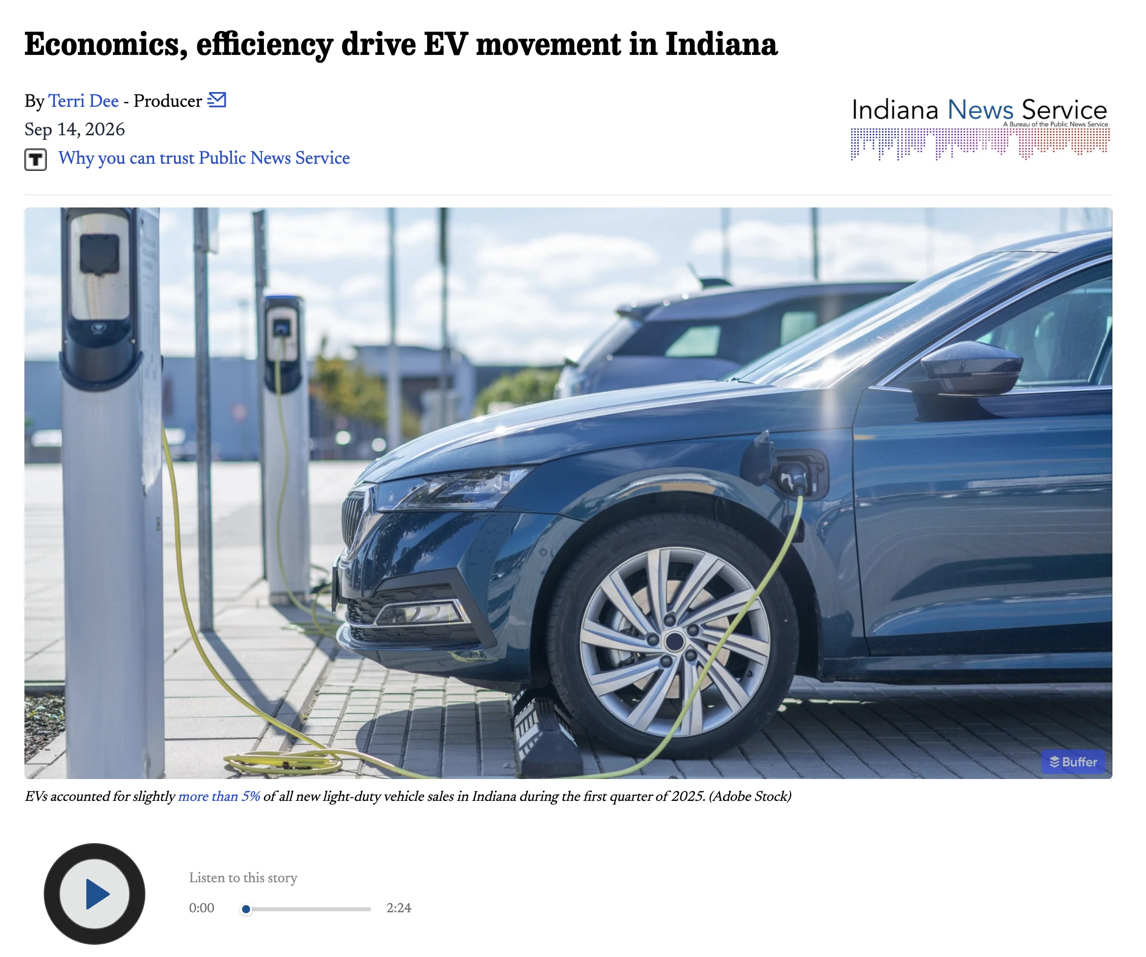 Hoosier EVA leads the way on relief for Indiana EV drivers